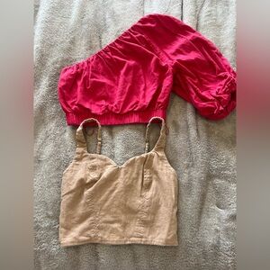 BUNDLE OF TWO | Abercrombie & Fitch Linen Blend Top